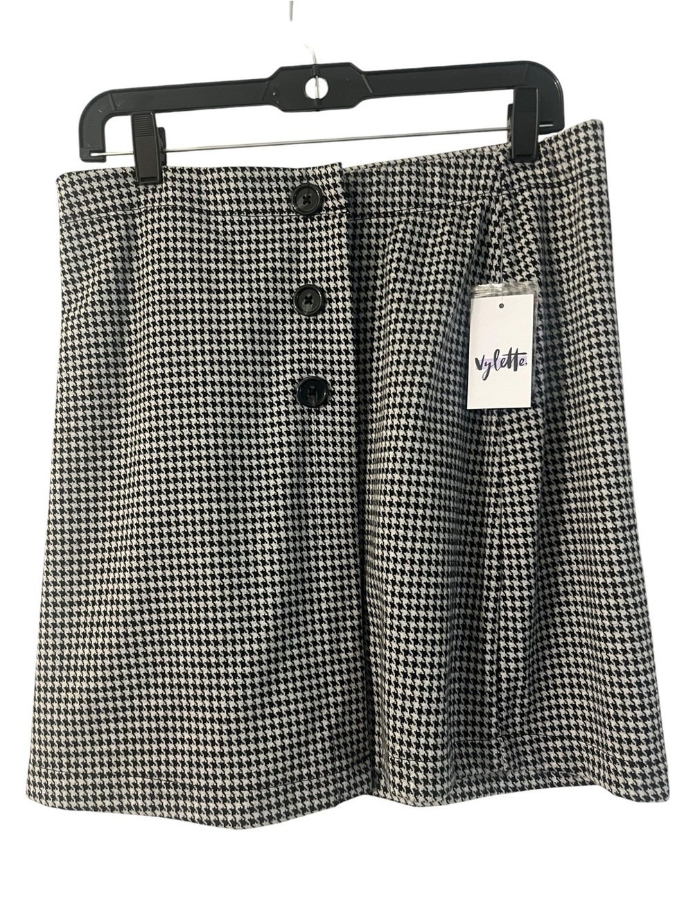 Vylette Large Black & White Houndstooth
